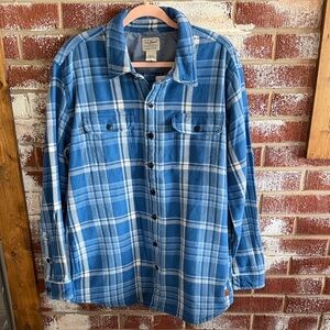 L.L. Bean 1912 Overshirt Blue Plaid 100% Cotton Slightly Fitted NWT Men’s L Tal